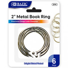 2" Metal Book Rings (8/pack)