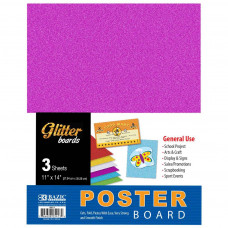 Glitter Poster Board, 11" X 14", 3 pack
