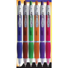 Retractable Color Pen W/ Cushion Grip - 6 colors available (Sold Individually)
