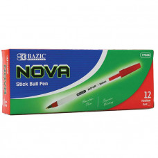 Nova Red Color Stick Pen (12/Box)